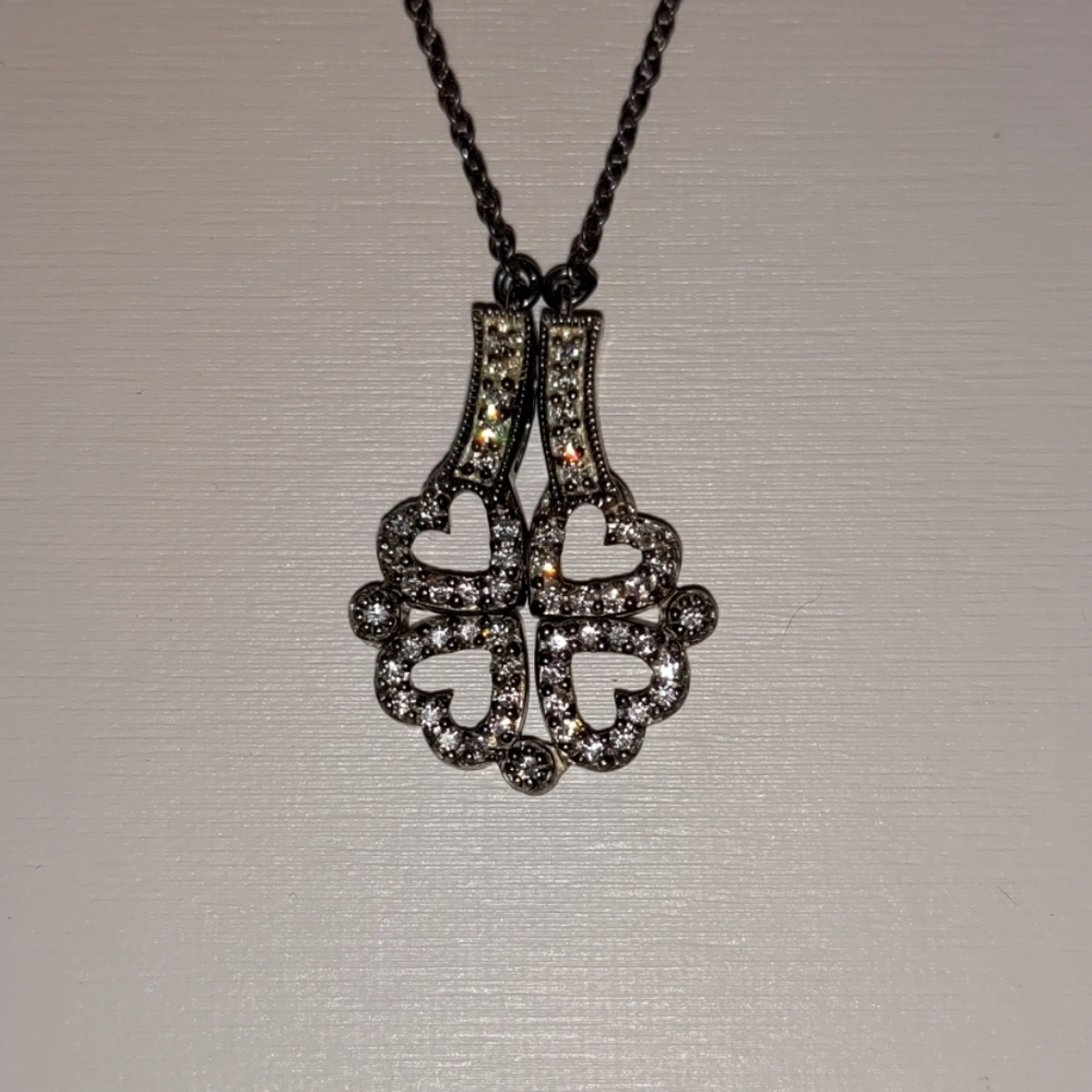 Reverse Sterling Silver Pendant And Necklace